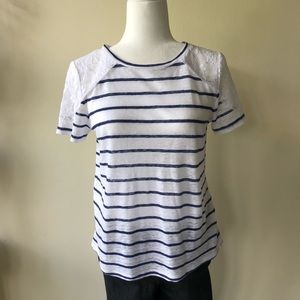Generation Love, T-Shirt, blue/white stripe Size S